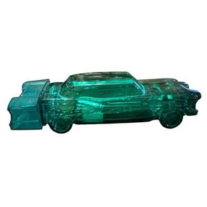 Vintage Avon Car After Shave Bottle Teal‎ Glass Collectible Bottle